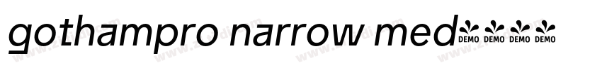 gothampro narrow med字体转换